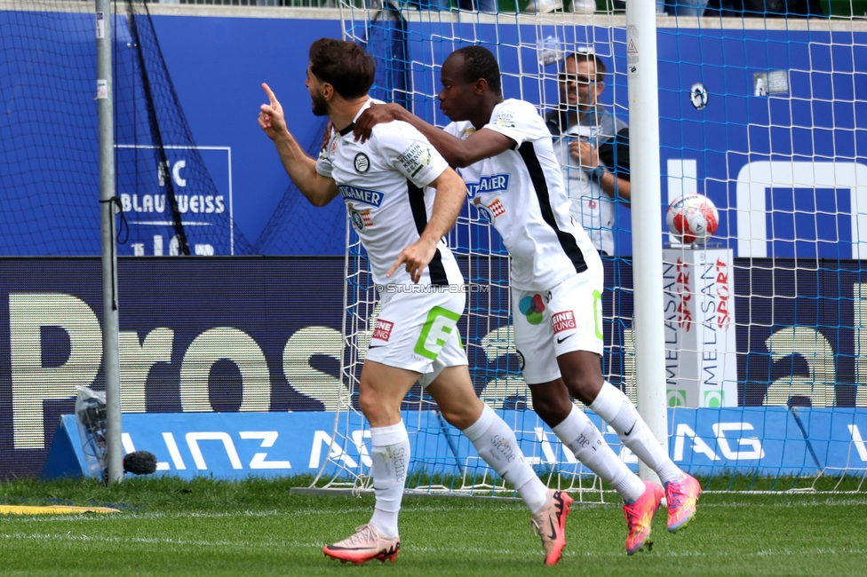 BW Linz - Sturm Graz
Oesterreichische Fussball Bundesliga, 29. Runde, Blau-Weiss Linz - SK Sturm Graz, Hofmann Personal Stadion Linz, 04.05.2025. 

Foto zeigt Otar Kiteishvili (Sturm)
