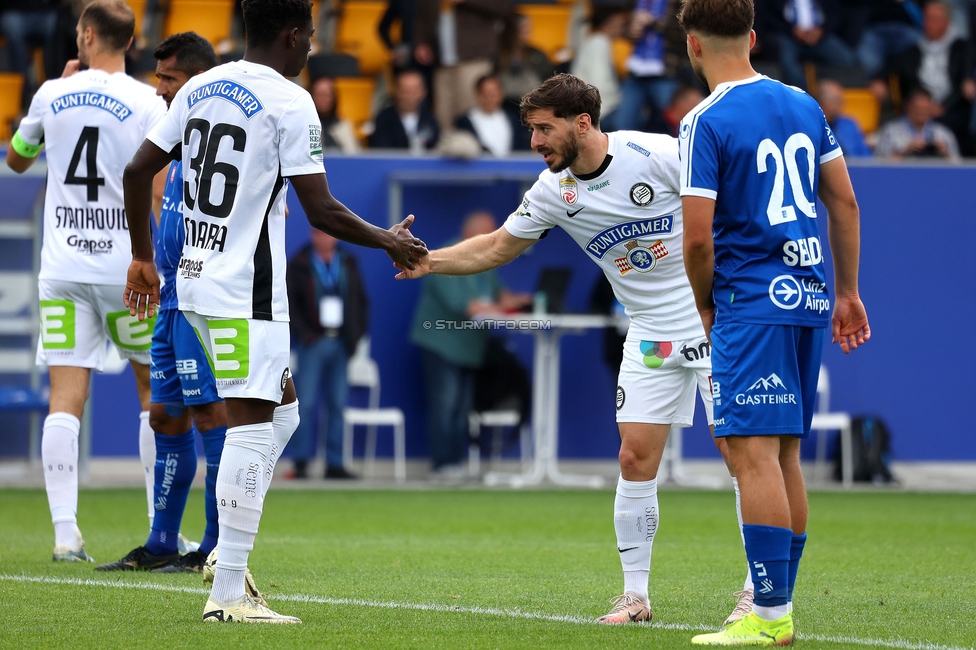 BW Linz - Sturm Graz
Oesterreichische Fussball Bundesliga, 29. Runde, Blau-Weiss Linz - SK Sturm Graz, Hofmann Personal Stadion Linz, 04.05.2025. 

Foto zeigt Otar Kiteishvili (Sturm)

