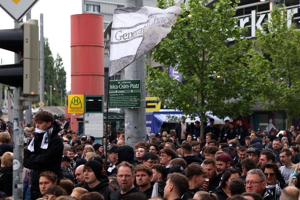Sturm Graz - Salzburg
Oesterreichische Fussball Bundesliga, 30. Runde, SK Sturm Graz - FC Salzburg, Stadion Liebenau Graz, 09.05.2025. 

Foto zeigt den Empfang der Mannschaft
