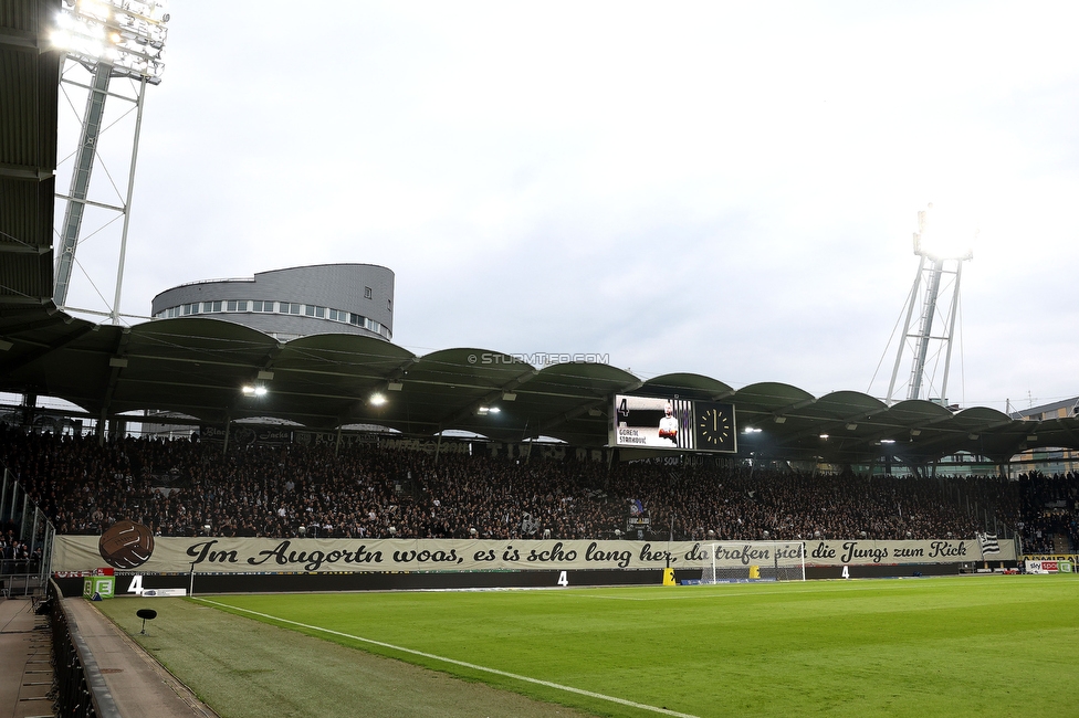 Sturm Graz - Salzburg
Oesterreichische Fussball Bundesliga, 30. Runde, SK Sturm Graz - FC Salzburg, Stadion Liebenau Graz, 09.05.2025. 

Foto zeigt Fans von Sturm mit einer Choreografie
