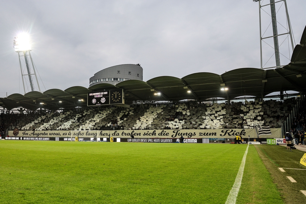Sturm Graz - RB Salzburg
Oesterreichische Fussball Bundesliga, 30. Runde, SK Sturm Graz - FC RB Salzburg, Stadion Liebenau Graz, 09.05.2025. 

Foto zeigt Fans von Sturm mit einer Choreografie
