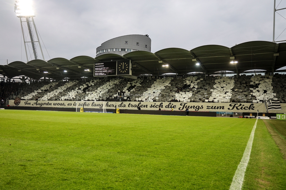 Sturm Graz - RB Salzburg
Oesterreichische Fussball Bundesliga, 30. Runde, SK Sturm Graz - FC RB Salzburg, Stadion Liebenau Graz, 09.05.2025. 

Foto zeigt Fans von Sturm mit einer Choreografie
