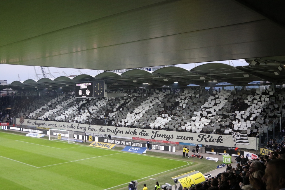 Sturm Graz - RB Salzburg
Oesterreichische Fussball Bundesliga, 30. Runde, SK Sturm Graz - FC RB Salzburg, Stadion Liebenau Graz, 09.05.2025. 

Foto zeigt Fans von Sturm mit einer Choreografie
