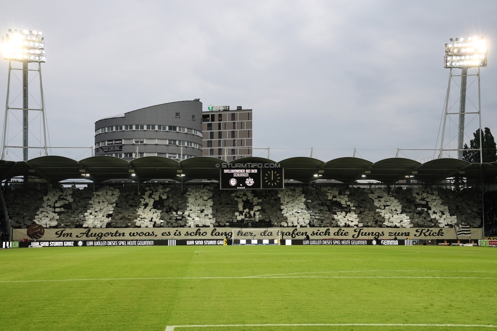 Sturm Graz - RB Salzburg
Oesterreichische Fussball Bundesliga, 30. Runde, SK Sturm Graz - FC RB Salzburg, Stadion Liebenau Graz, 09.05.2025. 

Foto zeigt Fans von Sturm mit einer Choreografie
