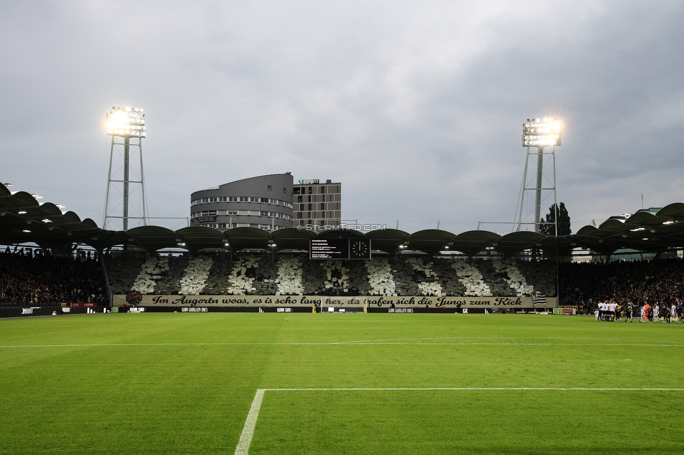 Sturm Graz - RB Salzburg
Oesterreichische Fussball Bundesliga, 30. Runde, SK Sturm Graz - FC RB Salzburg, Stadion Liebenau Graz, 09.05.2025. 

Foto zeigt Fans von Sturm mit einer Choreografie
