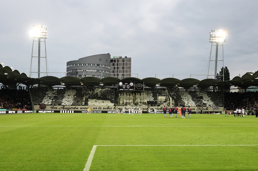 Sturm Graz - RB Salzburg
Oesterreichische Fussball Bundesliga, 30. Runde, SK Sturm Graz - FC RB Salzburg, Stadion Liebenau Graz, 09.05.2025. 

Foto zeigt Fans von Sturm mit einer Choreografie
