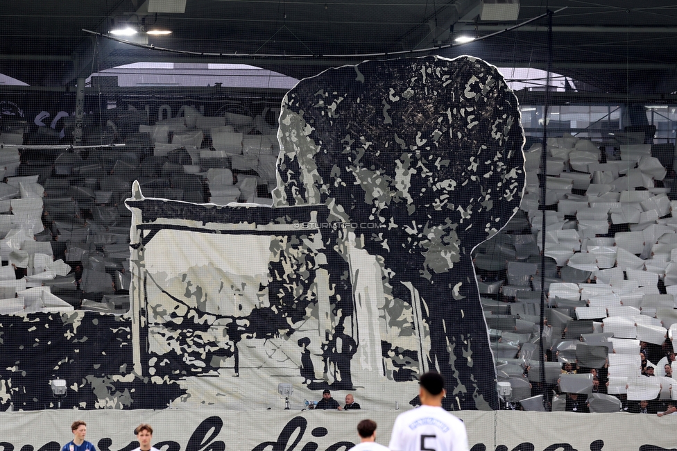 Sturm Graz - RB Salzburg
Oesterreichische Fussball Bundesliga, 30. Runde, SK Sturm Graz - FC RB Salzburg, Stadion Liebenau Graz, 09.05.2025. 

Foto zeigt Fans von Sturm mit einer Choreografie
