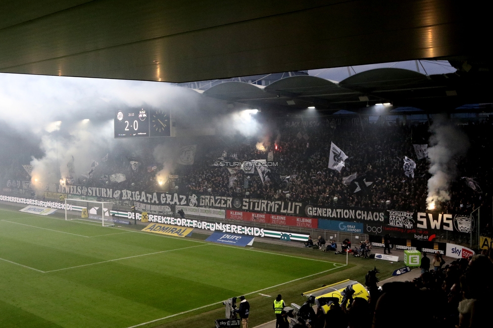 Sturm Graz - RB Salzburg
Oesterreichische Fussball Bundesliga, 30. Runde, SK Sturm Graz - FC RB Salzburg, Stadion Liebenau Graz, 09.05.2025. 

Foto zeigt Fans von Sturm
Schlüsselwörter: pyrotechnik