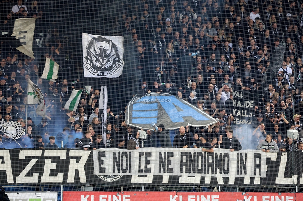 Sturm Graz - RB Salzburg
Oesterreichische Fussball Bundesliga, 30. Runde, SK Sturm Graz - FC RB Salzburg, Stadion Liebenau Graz, 09.05.2025. 

Foto zeigt Fans von Sturm mit einer Choreografie
Schlüsselwörter: sturmflut pisa