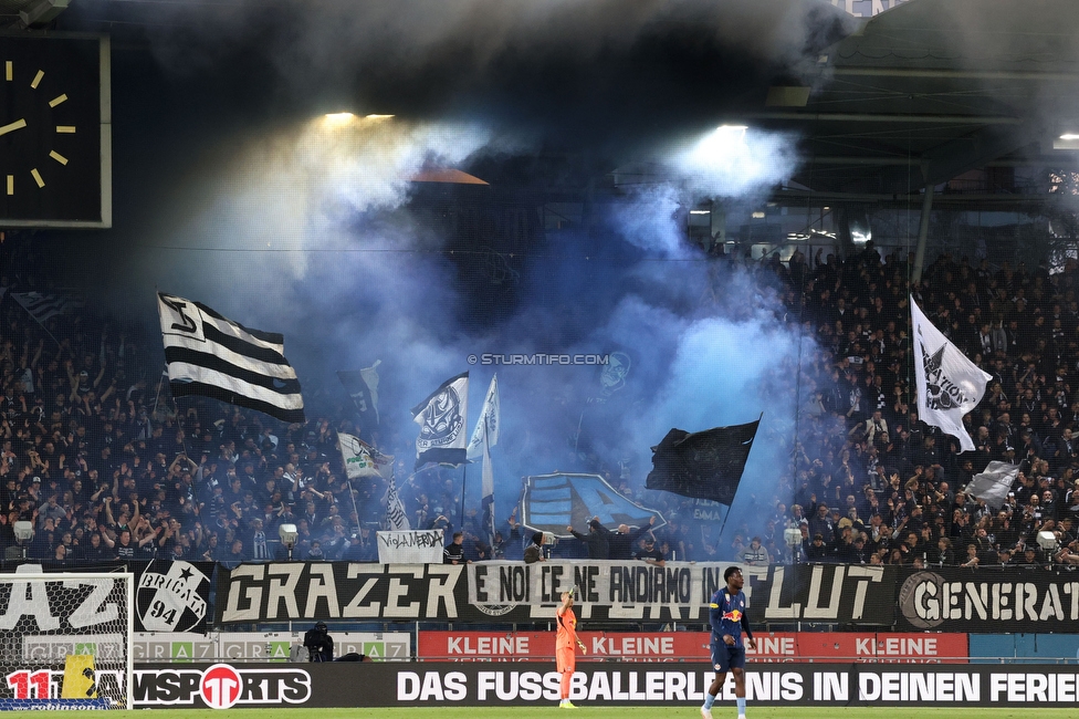 Sturm Graz - RB Salzburg
Oesterreichische Fussball Bundesliga, 30. Runde, SK Sturm Graz - FC RB Salzburg, Stadion Liebenau Graz, 09.05.2025. 

Foto zeigt Fans von Sturm mit einer Choreografie
Schlüsselwörter: sturmflut pisa