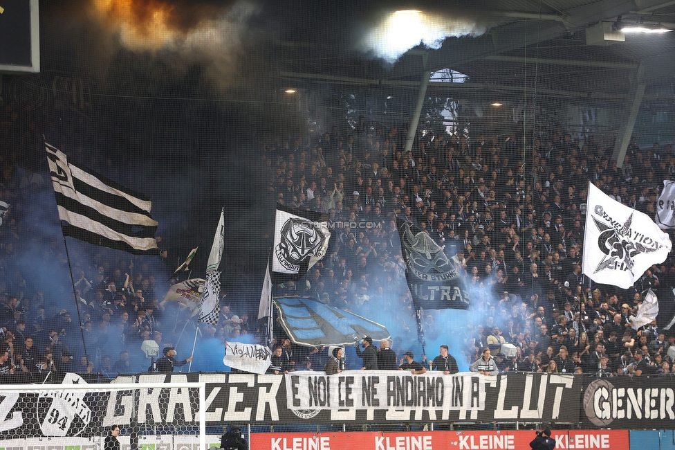 Sturm Graz - RB Salzburg
Oesterreichische Fussball Bundesliga, 30. Runde, SK Sturm Graz - FC RB Salzburg, Stadion Liebenau Graz, 09.05.2025. 

Foto zeigt Fans von Sturm mit einer Choreografie
Schlüsselwörter: sturmflut pisa