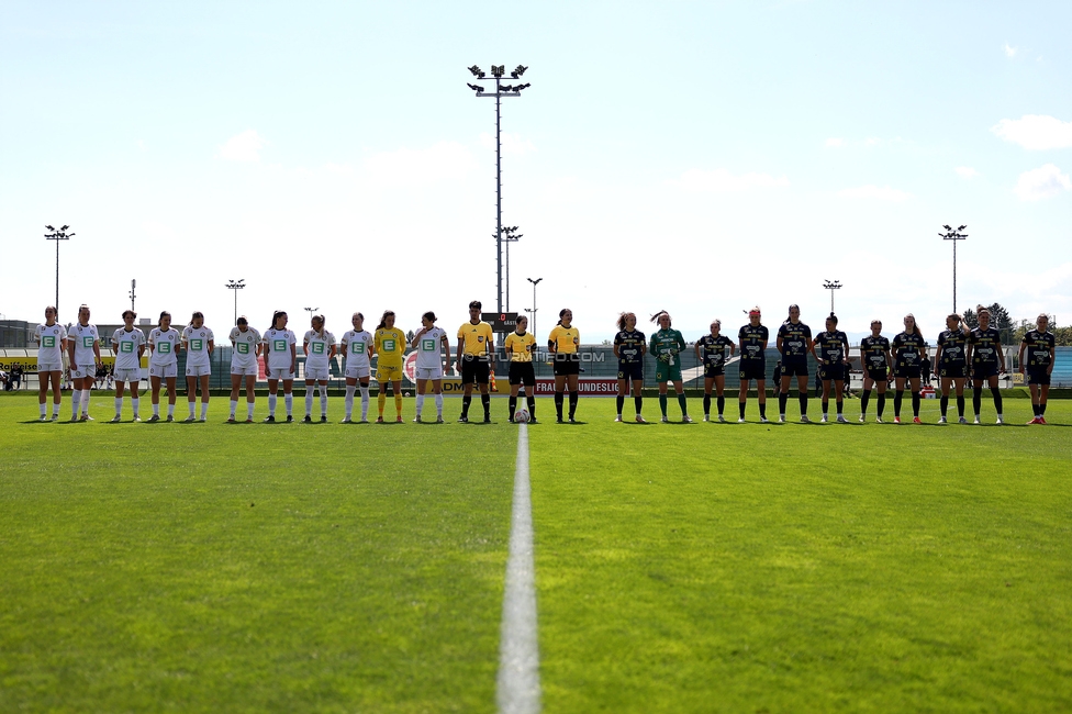 Sturm Damen - St. Poelten
OEFB Frauen Bundesliga, 23. Runde, SK Sturm Graz Damen - SKN St. Poelten, Trainingszentrum Messendorf, 10.05.2025. 

Foto zeigt die Mannschaft der Sturm Damen
