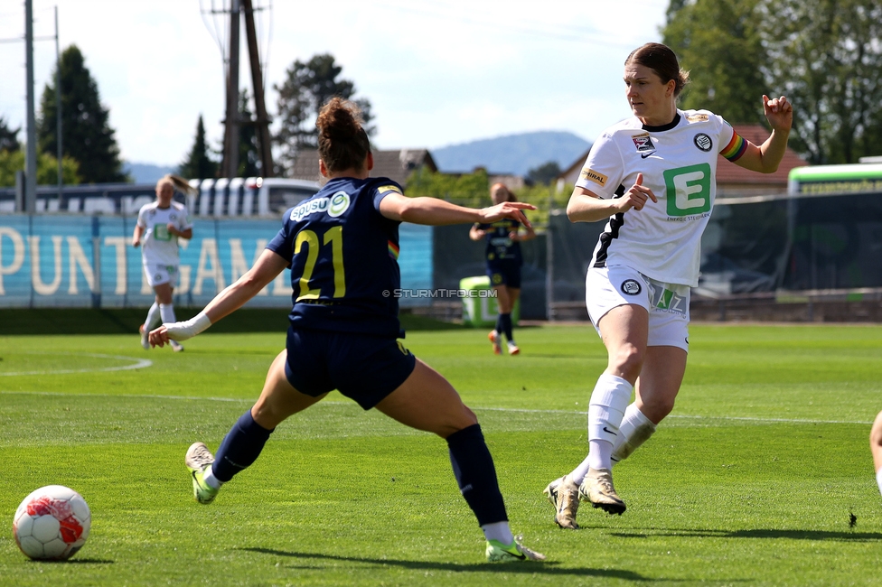 Sturm Damen - St. Poelten
OEFB Frauen Bundesliga, 23. Runde, SK Sturm Graz Damen - SKN St. Poelten, Trainingszentrum Messendorf, 10.05.2025. 

Foto zeigt Sophie Maierhofer (Sturm Damen)
