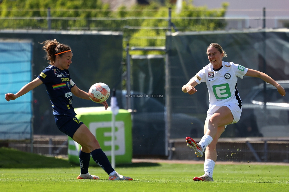 Sturm Damen - St. Poelten
OEFB Frauen Bundesliga, 23. Runde, SK Sturm Graz Damen - SKN St. Poelten, Trainingszentrum Messendorf, 10.05.2025. 

Foto zeigt Elisabeth Brandl (Sturm Damen)

