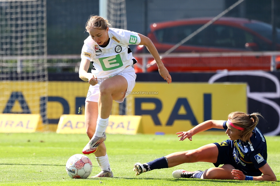 Sturm Damen - St. Poelten
OEFB Frauen Bundesliga, 23. Runde, SK Sturm Graz Damen - SKN St. Poelten, Trainingszentrum Messendorf, 10.05.2025. 

Foto zeigt Elisabeth Brandl (Sturm Damen)
