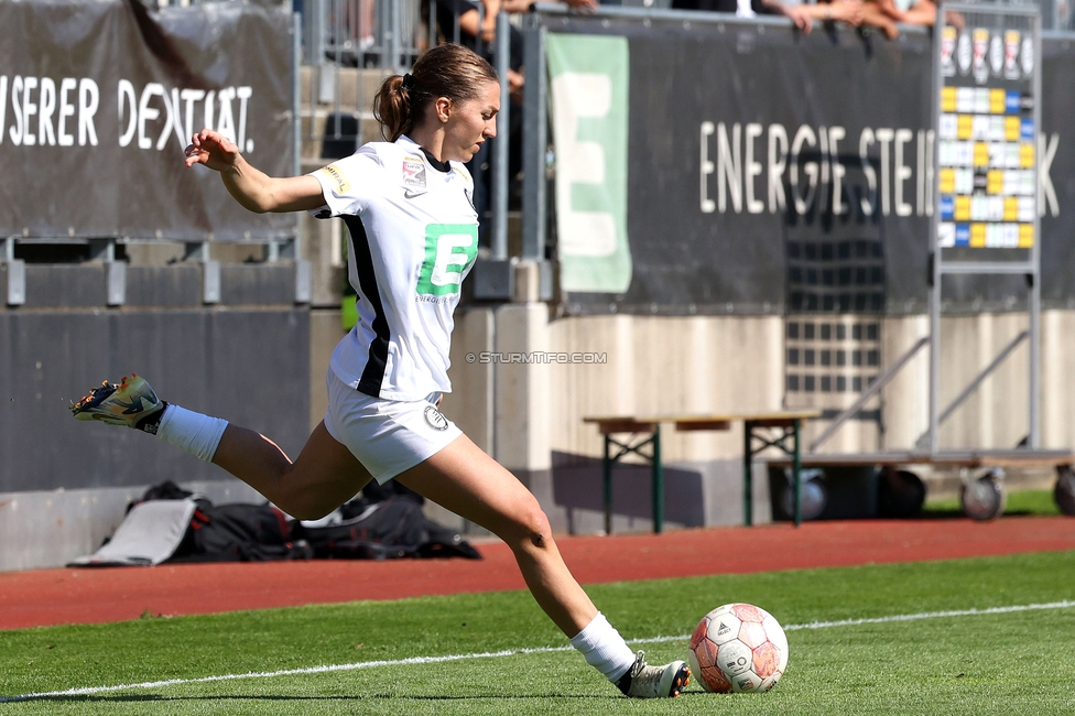 Sturm Damen - St. Poelten
OEFB Frauen Bundesliga, 23. Runde, SK Sturm Graz Damen - SKN St. Poelten, Trainingszentrum Messendorf, 10.05.2025. 

Foto zeigt Modesta Uka (Sturm Damen)
