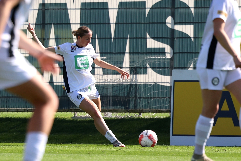 Sturm Damen - St. Poelten
OEFB Frauen Bundesliga, 23. Runde, SK Sturm Graz Damen - SKN St. Poelten, Trainingszentrum Messendorf, 10.05.2025. 

Foto zeigt Elisabeth Brandl (Sturm Damen)
