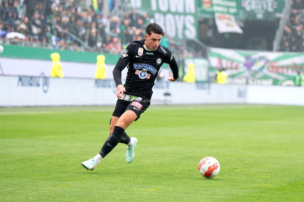 Rapid Wien - Sturm Graz
Oesterreichische Fussball Bundesliga, 31. Runde, SK Rapid Wien - SK Sturm Graz, Weststadion Wien, 18.05.2024. 

Foto zeigt Max Johnston (Sturm)
