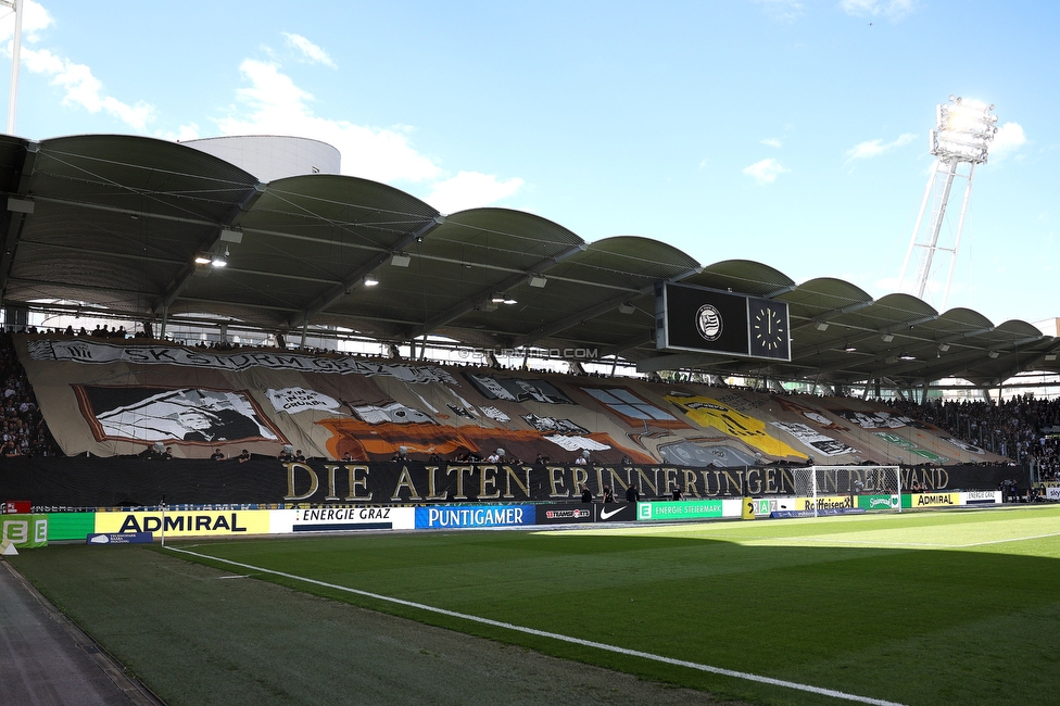 Sturm Graz - WAC
Oesterreichische Fussball Bundesliga, 32. Runde, SK Sturm Graz - Wolfsberger AC, Stadion Liebenau Graz, 24.05.2025. 

Foto zeigt Fans von Sturm mit einer Choreografie
