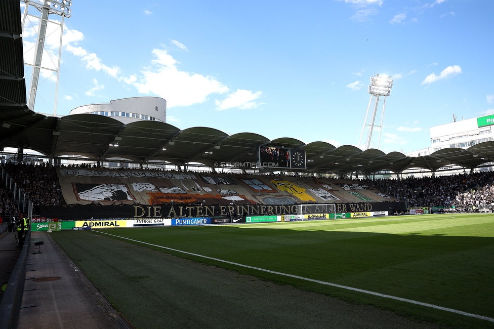 Sturm Graz - WAC
Oesterreichische Fussball Bundesliga, 32. Runde, SK Sturm Graz - Wolfsberger AC, Stadion Liebenau Graz, 24.05.2025. 

Foto zeigt Fans von Sturm mit einer Choreografie
