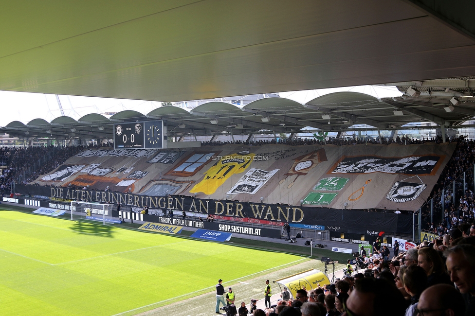 Sturm Graz - Wolfsberg
Oesterreichische Fussball Bundesliga, 32. Runde, SK Sturm Graz - Wolfsberger AC, Stadion Liebenau Graz, 24.05.2025. 

Foto zeigt Fans von Sturm mit einer Choreografie
