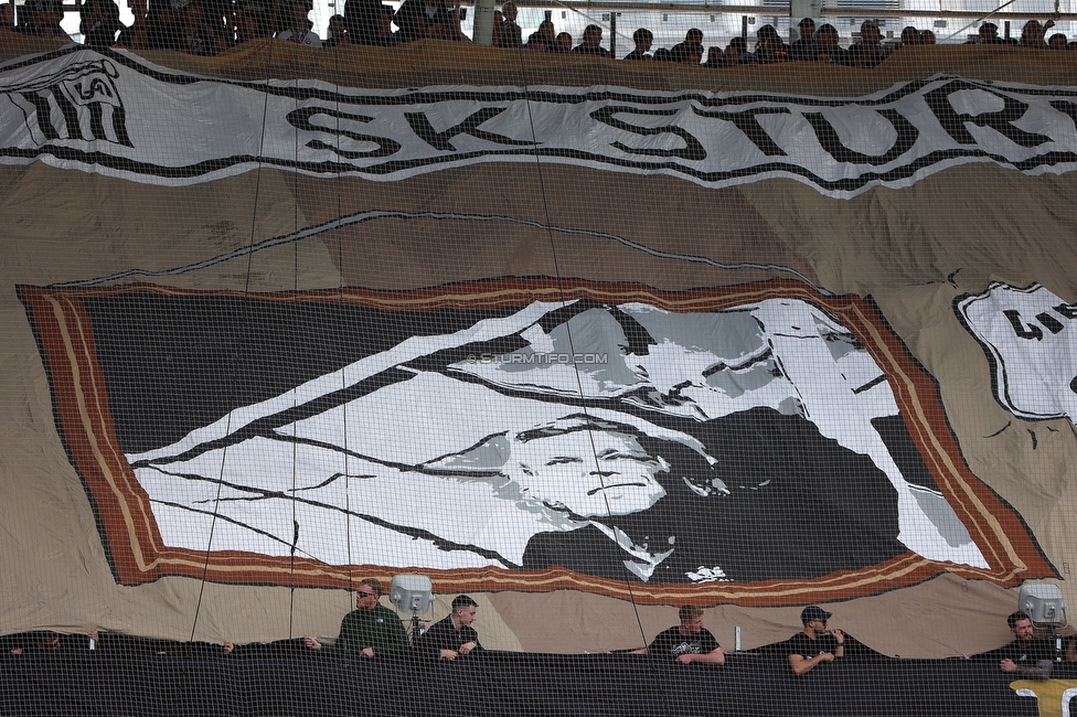 Sturm Graz - WAC
Oesterreichische Fussball Bundesliga, 32. Runde, SK Sturm Graz - Wolfsberger AC, Stadion Liebenau Graz, 24.05.2025. 

Foto zeigt Fans von Sturm mit einer Choreografie
