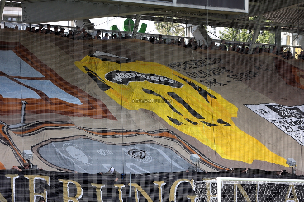 Sturm Graz - WAC
Oesterreichische Fussball Bundesliga, 32. Runde, SK Sturm Graz - Wolfsberger AC, Stadion Liebenau Graz, 24.05.2025. 

Foto zeigt Fans von Sturm mit einer Choreografie

