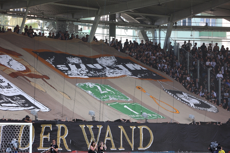 Sturm Graz - WAC
Oesterreichische Fussball Bundesliga, 32. Runde, SK Sturm Graz - Wolfsberger AC, Stadion Liebenau Graz, 24.05.2025. 

Foto zeigt Fans von Sturm mit einer Choreografie
