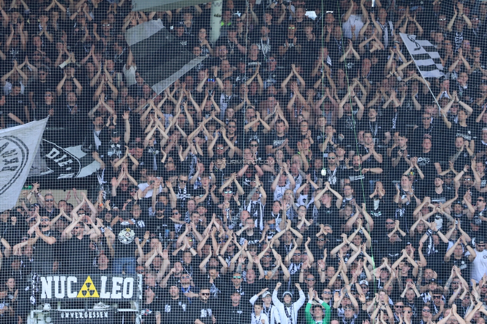 Sturm Graz - Wolfsberg
Oesterreichische Fussball Bundesliga, 32. Runde, SK Sturm Graz - Wolfsberger AC, Stadion Liebenau Graz, 24.05.2025. 

Foto zeigt Fans von Sturm
