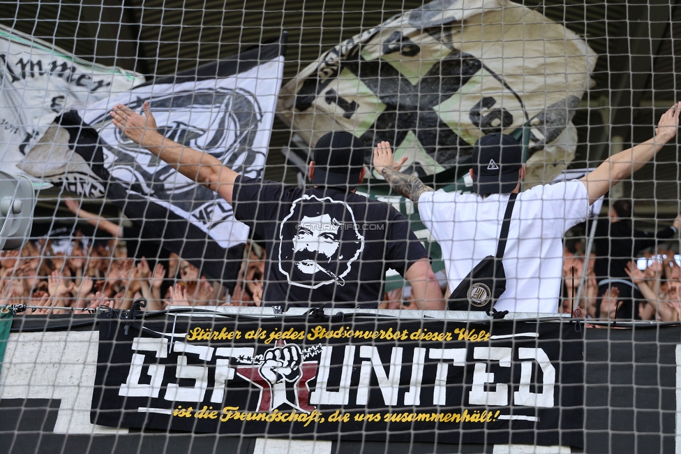 Sturm Graz - Wolfsberg
Oesterreichische Fussball Bundesliga, 32. Runde, SK Sturm Graz - Wolfsberger AC, Stadion Liebenau Graz, 24.05.2025. 

Foto zeigt Fans von Sturm
Schlüsselwörter: sturmflut