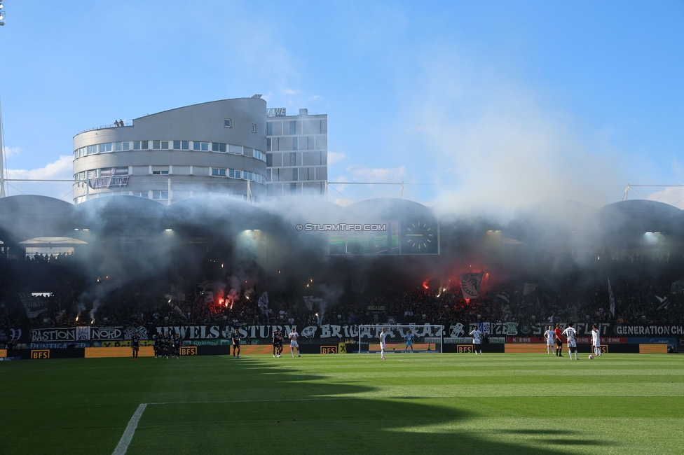 Sturm Graz - Wolfsberg
Oesterreichische Fussball Bundesliga, 32. Runde, SK Sturm Graz - Wolfsberger AC, Stadion Liebenau Graz, 24.05.2025. 

Foto zeigt Fans von Sturm
