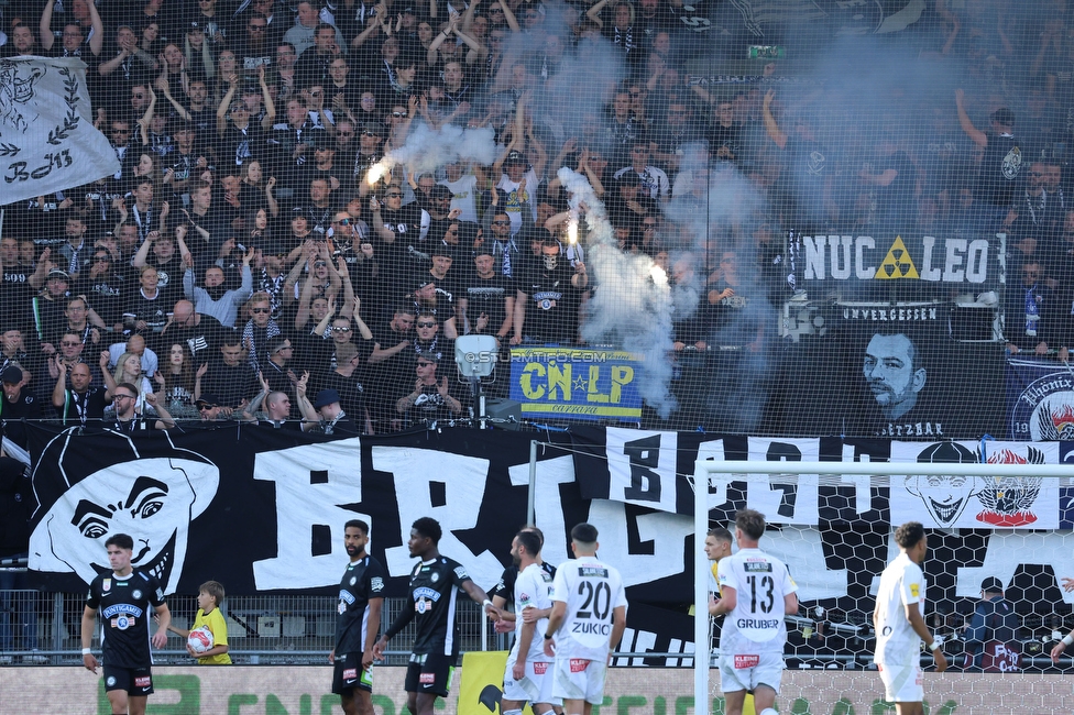 Sturm Graz - Wolfsberg
Oesterreichische Fussball Bundesliga, 32. Runde, SK Sturm Graz - Wolfsberger AC, Stadion Liebenau Graz, 24.05.2025. 

Foto zeigt Fans von Sturm
