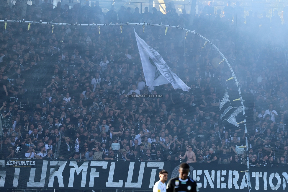 Sturm Graz - Wolfsberg
Oesterreichische Fussball Bundesliga, 32. Runde, SK Sturm Graz - Wolfsberger AC, Stadion Liebenau Graz, 24.05.2025. 

Foto zeigt Fans von Sturm

