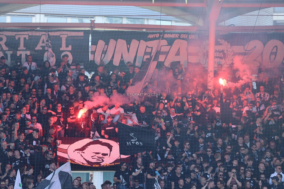 Sturm Graz - Wolfsberg
Oesterreichische Fussball Bundesliga, 32. Runde, SK Sturm Graz - Wolfsberger AC, Stadion Liebenau Graz, 24.05.2025. 

Foto zeigt Fans von Sturm
