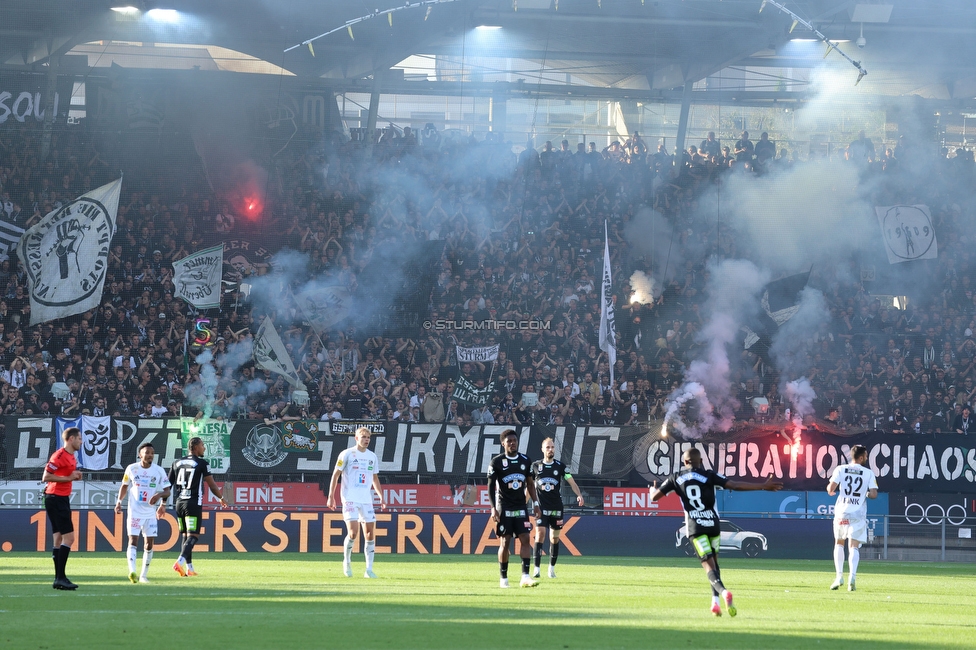 Sturm Graz - Wolfsberg
Oesterreichische Fussball Bundesliga, 32. Runde, SK Sturm Graz - Wolfsberger AC, Stadion Liebenau Graz, 24.05.2025. 

Foto zeigt Fans von Sturm
