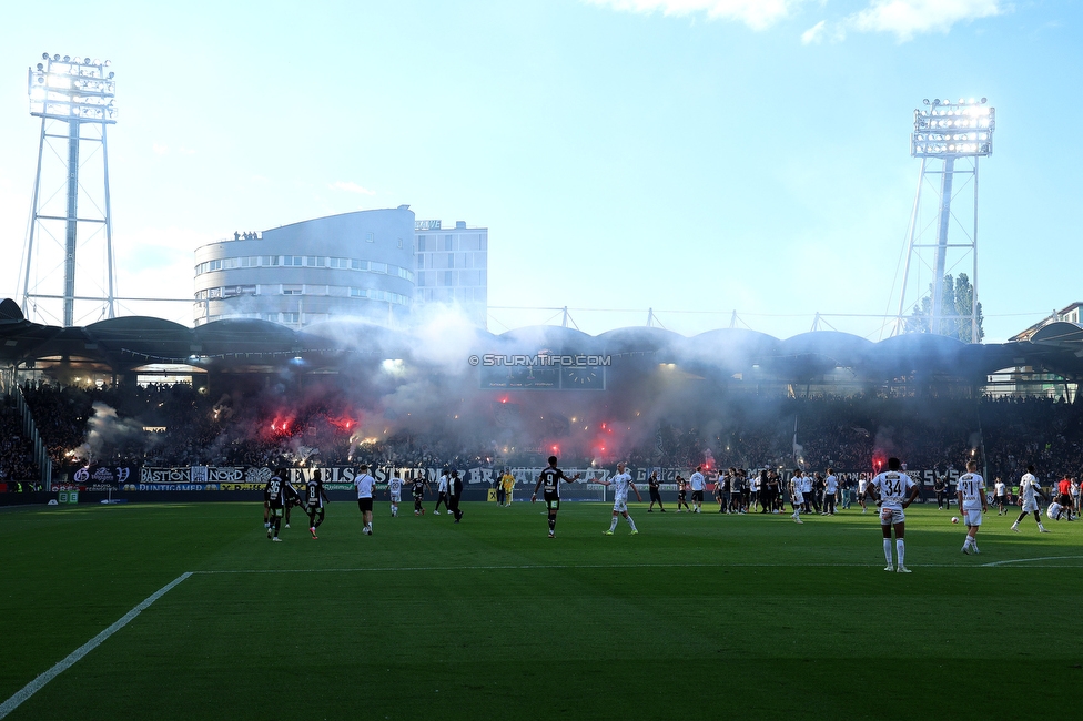 Sturm Graz - Wolfsberg
Oesterreichische Fussball Bundesliga, 32. Runde, SK Sturm Graz - Wolfsberger AC, Stadion Liebenau Graz, 24.05.2025. 

Foto zeigt Fans von Sturm
