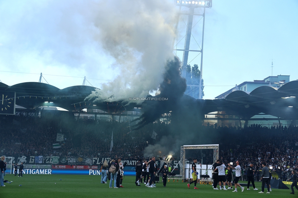 Sturm Graz - Wolfsberg
Oesterreichische Fussball Bundesliga, 32. Runde, SK Sturm Graz - Wolfsberger AC, Stadion Liebenau Graz, 24.05.2025. 

Foto zeigt Fans von Sturm
