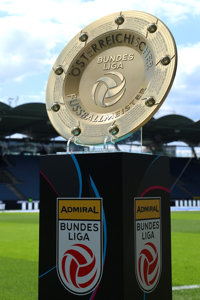 Sturm Graz - Wolfsberg
Oesterreichische Fussball Bundesliga, 32. Runde, SK Sturm Graz - Wolfsberger AC, Stadion Liebenau Graz, 24.05.2025. 

Foto zeigt den Meisterteller
