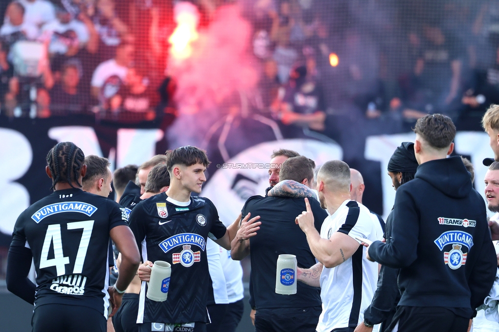 Sturm Graz - Wolfsberg
Oesterreichische Fussball Bundesliga, 32. Runde, SK Sturm Graz - Wolfsberger AC, Stadion Liebenau Graz, 24.05.2025. 

Foto zeigt die Mannschaft von Sturm

