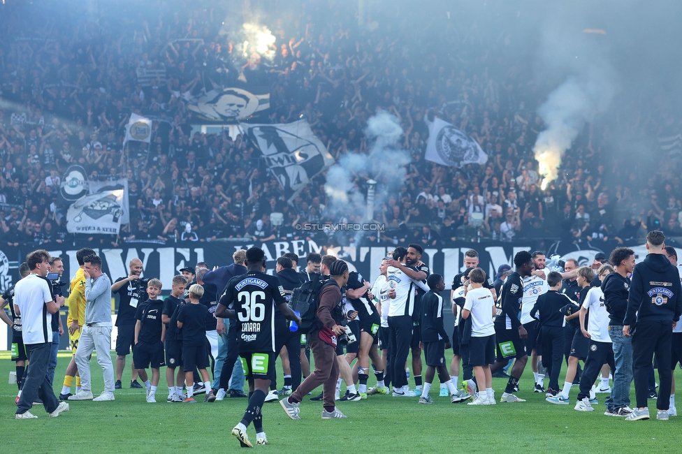 Sturm Graz - Wolfsberg
Oesterreichische Fussball Bundesliga, 32. Runde, SK Sturm Graz - Wolfsberger AC, Stadion Liebenau Graz, 24.05.2025. 

Foto zeigt die Mannschaft von Sturm
