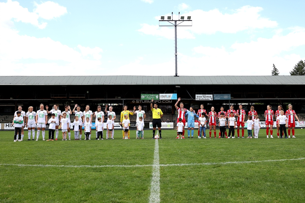Sturm Damen - GAK 1902
Testspiel, SK Sturm Graz Damen - GAK 1902, Gruabn Graz, 18.05.2025. 

Foto zeigt die Mannschaft der Sturm Damen

