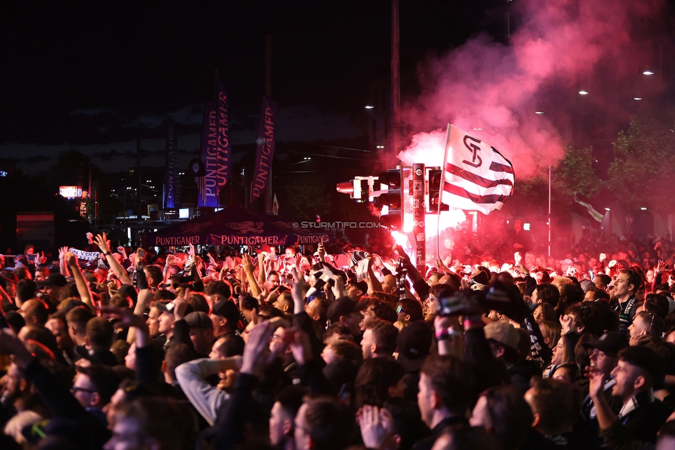 Sturm Graz - WAC
Oesterreichische Fussball Bundesliga, 32. Runde, SK Sturm Graz - Wolfsberger AC, Stadion Liebenau Graz, 24.05.2025. 

Foto zeigt Fans von Sturm
