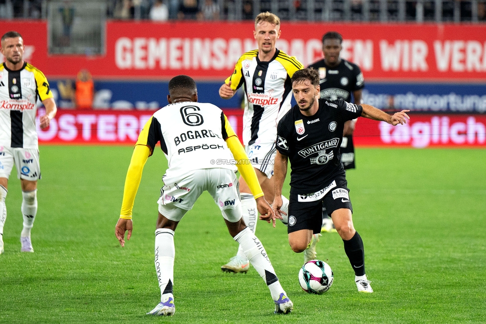 LASK - Sturm Graz
Oesterreichische Fussball Bundesliga, 1. Runde, Linzer ASK - SK Sturm Graz, Raiffeisen Arena Linz, 01.08.2025. 

Foto zeigt Otar Kiteishvili (Sturm)
