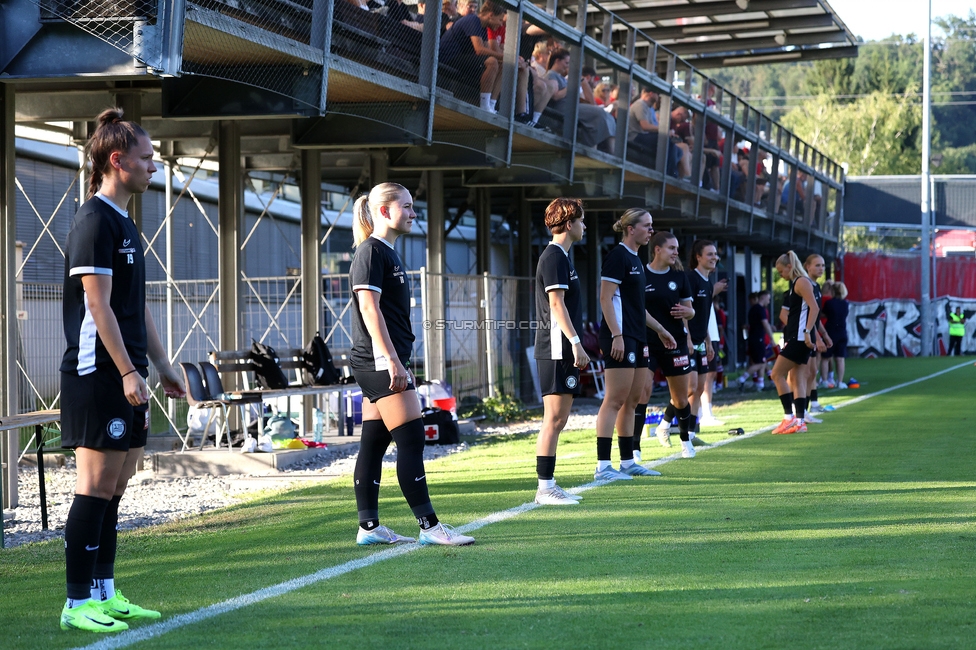 GAK - Sturm Graz Damen
SPORTLAND Niederoesterreich Frauen Cup, GAK 1902 - SK Sturm Graz, Sportzentrum Graz-Weinzoedl, 08.08.2025. 

Foto zeigt die Mannschaft der Sturm Damen
