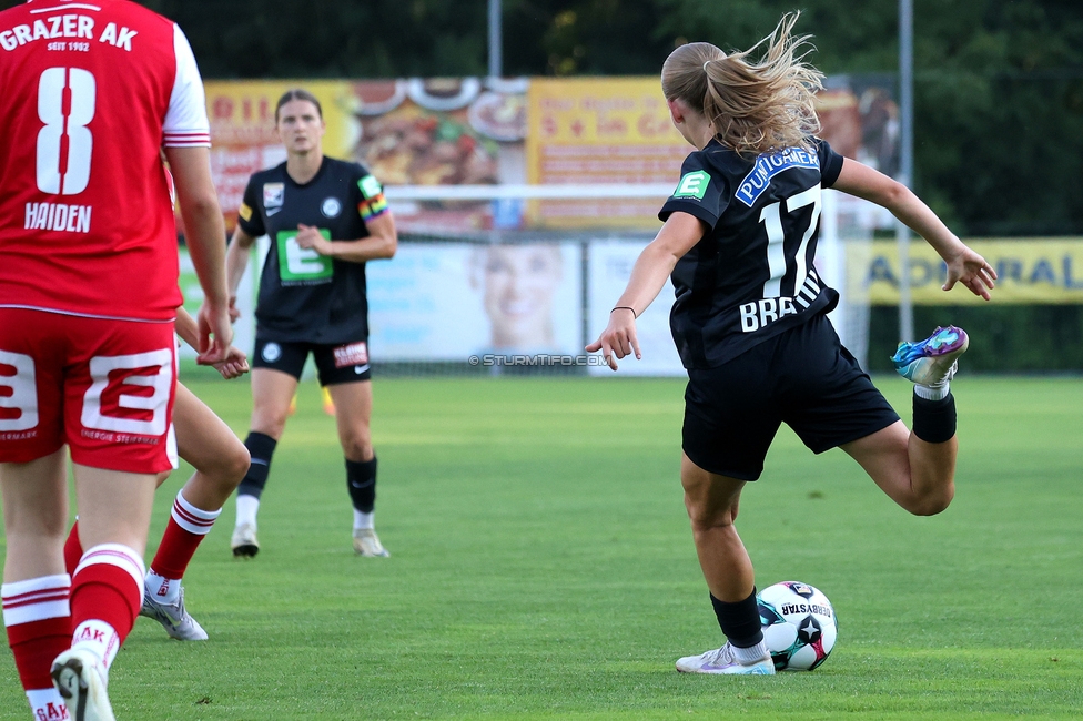 GAK - Sturm Graz Damen
SPORTLAND Niederoesterreich Frauen Cup, GAK 1902 - SK Sturm Graz, Sportzentrum Graz-Weinzoedl, 08.08.2025. 

Foto zeigt Lena Breznik (Sturm Damen)
