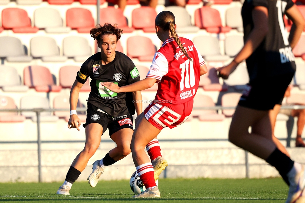 GAK - Sturm Graz Damen
SPORTLAND Niederoesterreich Frauen Cup, GAK 1902 - SK Sturm Graz, Sportzentrum Graz-Weinzoedl, 08.08.2025. 

Foto zeigt Leonie Christin Tragl (Sturm Damen)
