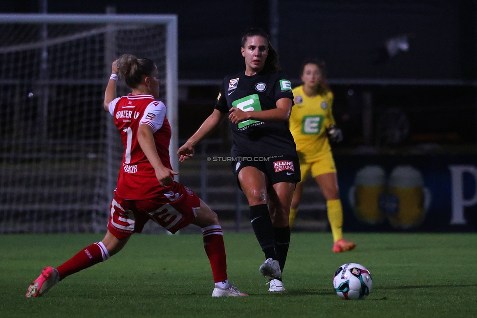 GAK - Sturm Graz Damen
SPORTLAND Niederoesterreich Frauen Cup, GAK 1902 - SK Sturm Graz, Sportzentrum Graz-Weinzoedl, 08.08.2025. 

Foto zeigt Laura Riesenbeck (Sturm Damen)
