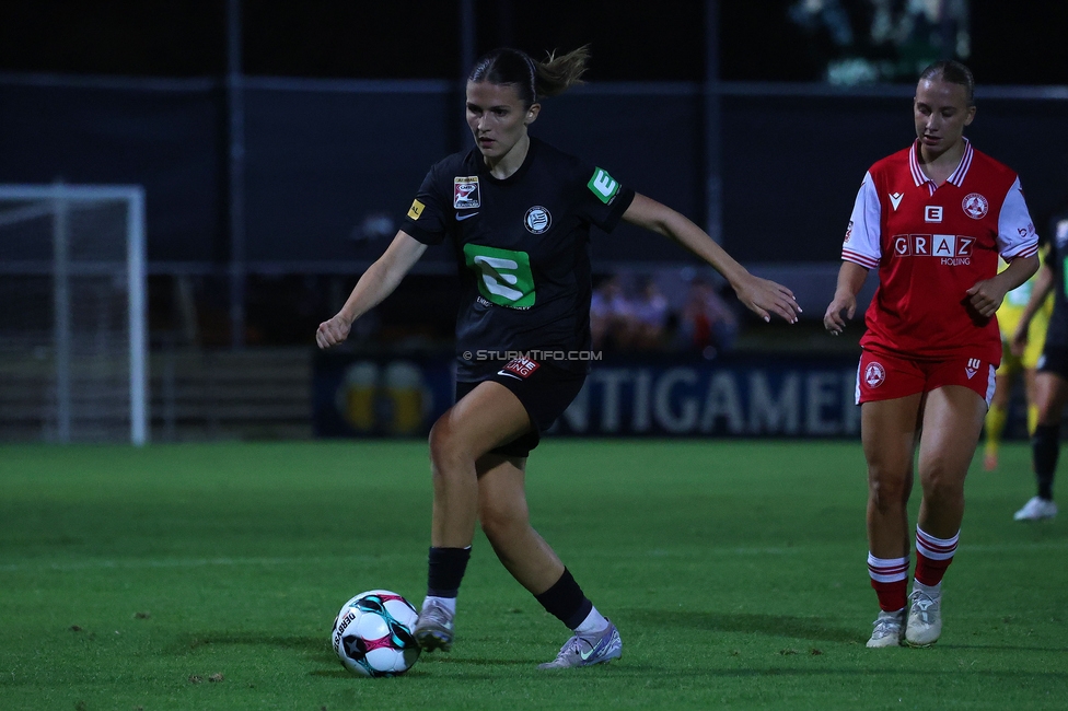 GAK - Sturm Graz Damen
SPORTLAND Niederoesterreich Frauen Cup, GAK 1902 - SK Sturm Graz, Sportzentrum Graz-Weinzoedl, 08.08.2025. 

Foto zeigt Marie Spiess (Sturm Damen)
