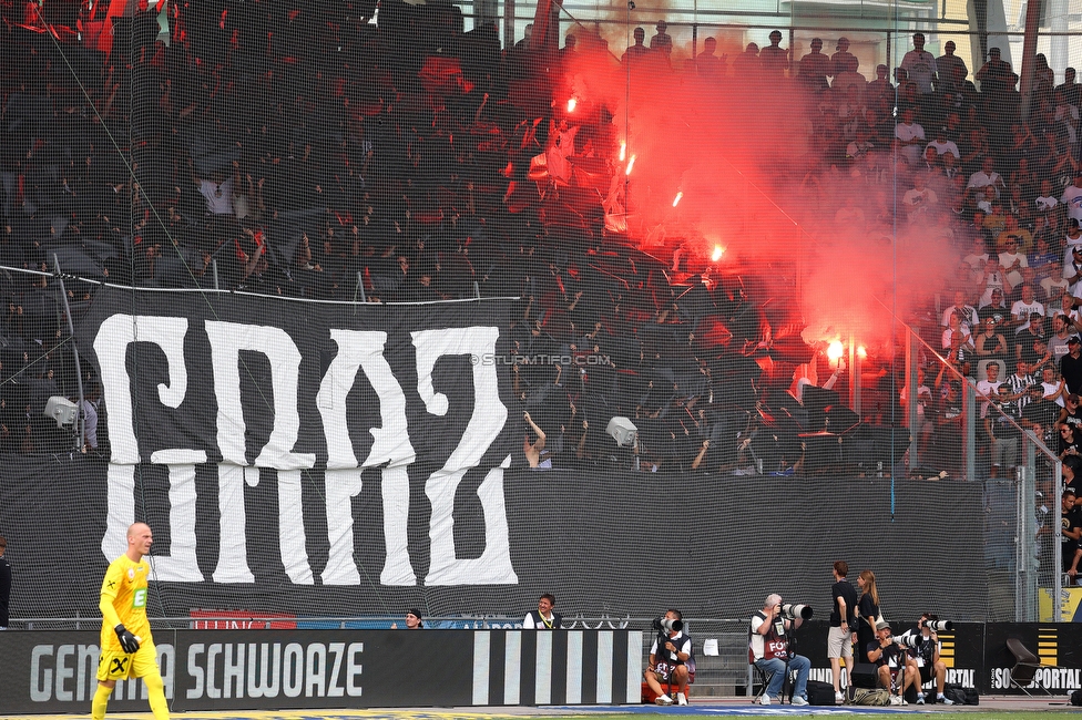 Sturm Graz - Rapid
Oesterreichische Fussball Bundesliga, 2. Runde, SK Sturm Graz - SK Rapid Wien, Stadion Liebenau Graz, 10.08.2025. 

Foto zeigt Fans von Sturm mit einer Choreografie
