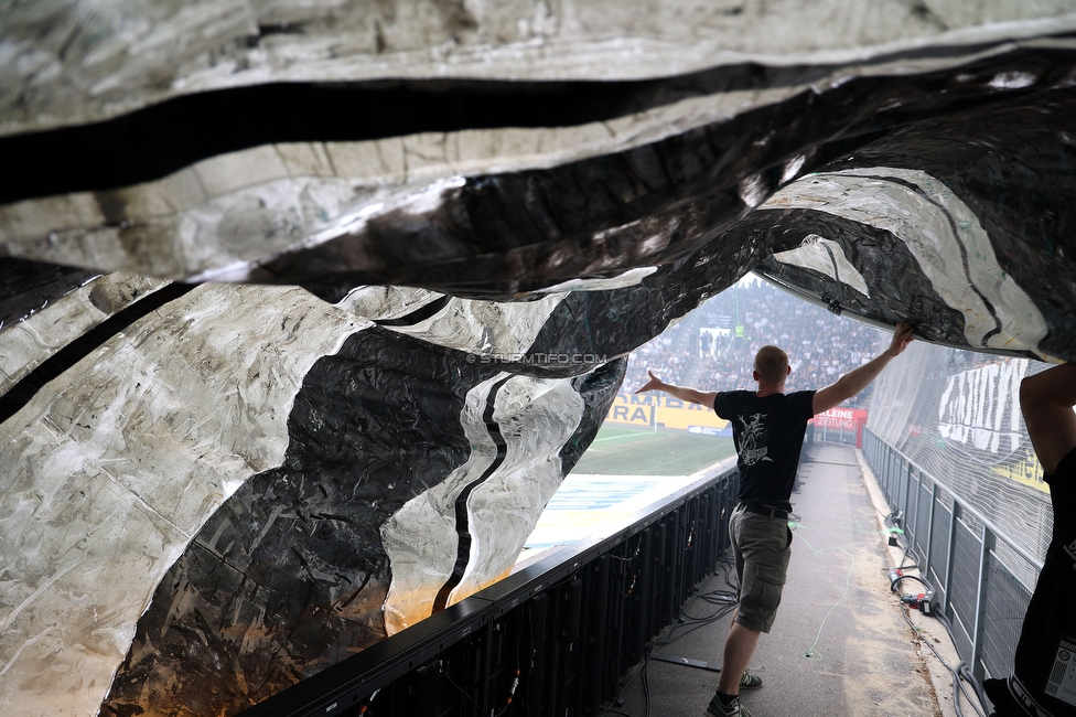 Sturm Graz - Rapid
Oesterreichische Fussball Bundesliga, 2. Runde, SK Sturm Graz - SK Rapid Wien, Stadion Liebenau Graz, 10.08.2025. 

Foto zeigt Fans von Sturm mit einer Choreografie
